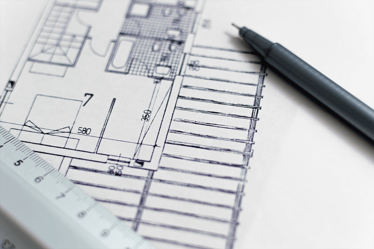 Planta de um projeto de construção